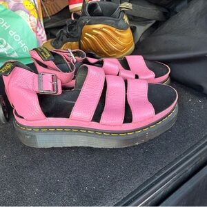 Dr. Martens Vibrant Pink Strap Sandals